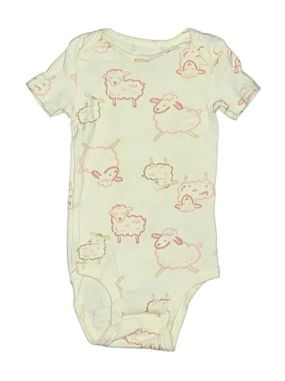 Pre-owned Carter's Babies' Short Sleeve Onesie In Green