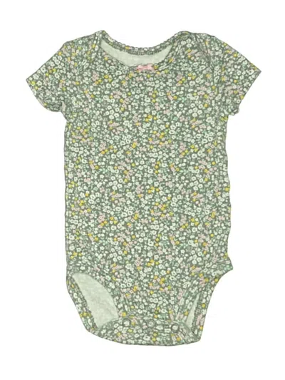 Pre-owned Carter's Babies' Short Sleeve Onesie In Green