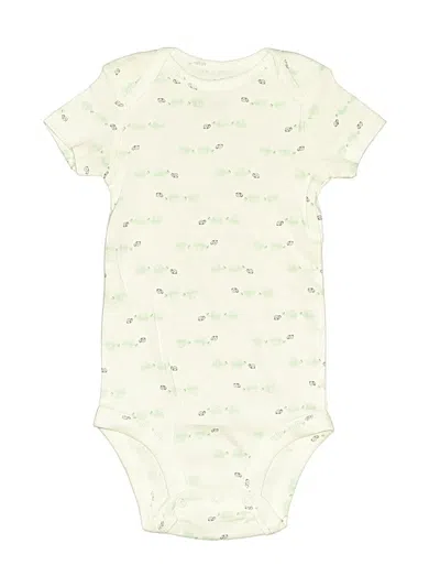 Pre-owned Carter's Babies' Short Sleeve Onesie In Green