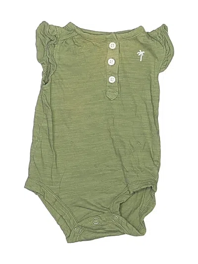 Pre-owned Carter's Babies' Short Sleeve Onesie In Green