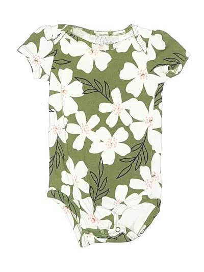 Pre-owned Carter's Babies' Short Sleeve Onesie In Green