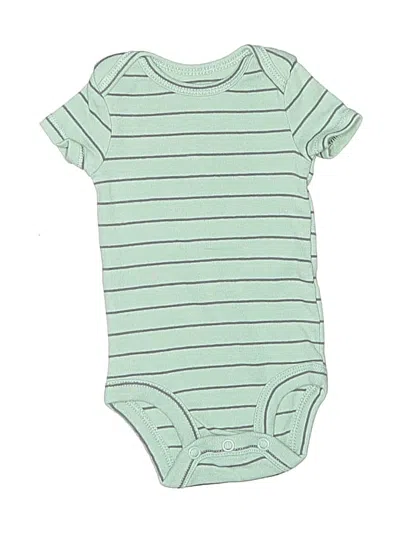 Pre-owned Carter's Babies' Short Sleeve Onesie In Green