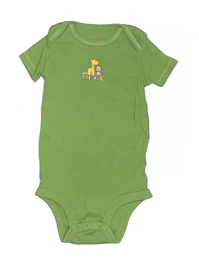 Pre-owned Carter's Babies' Short Sleeve Onesie In Green