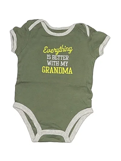 Pre-owned Carter's Babies' Short Sleeve Onesie In Green