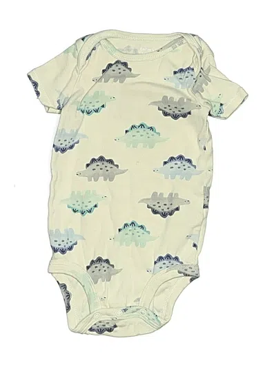 Pre-owned Carter's Babies' Short Sleeve Onesie In Green