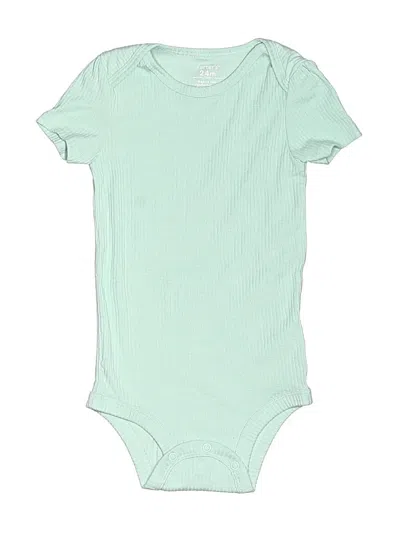 Pre-owned Carter's Kids' Short Sleeve Onesie In Green