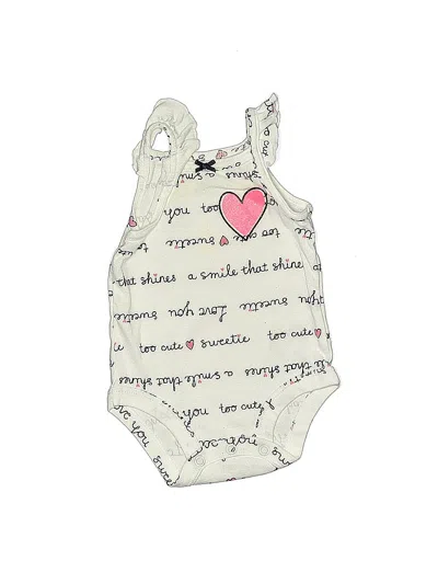 Pre-owned Carter's Babies' Short Sleeve Onesie In Ivory