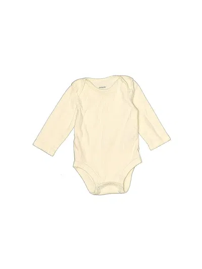 Pre-owned Carter's Babies' Short Sleeve Onesie In Ivory