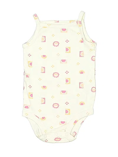 Pre-owned Carter's Babies' Short Sleeve Onesie In Ivory