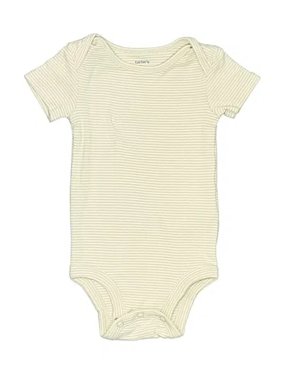 Pre-owned Carter's Babies' Short Sleeve Onesie In Ivory