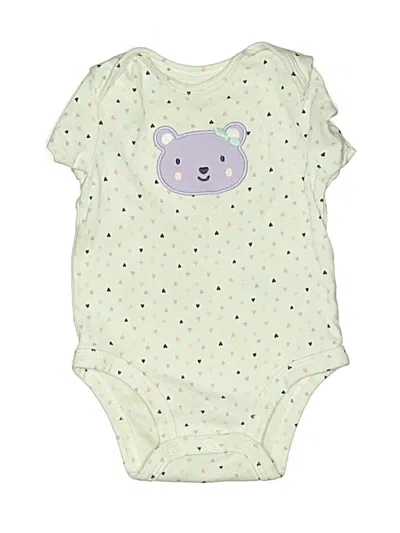 Pre-owned Carter's Babies' Short Sleeve Onesie In Ivory