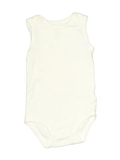 Pre-owned Carter's Babies' Short Sleeve Onesie In Ivory