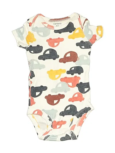 Pre-owned Carter's Babies' Short Sleeve Onesie In Ivory