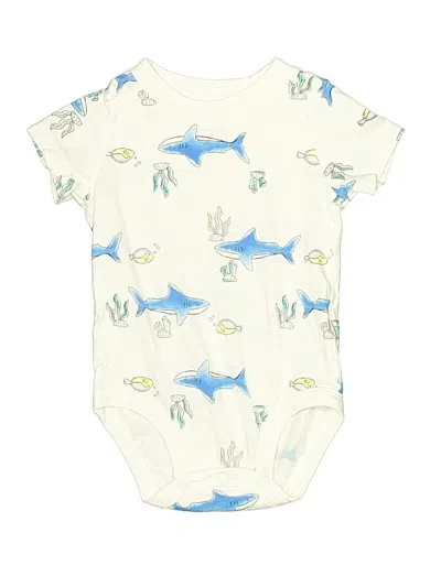 Pre-owned Carter's Babies' Short Sleeve Onesie In Ivory