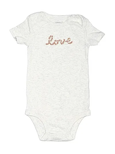 Pre-owned Carter's Babies' Short Sleeve Onesie In Ivory