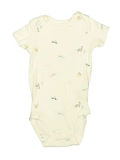 Pre-owned Carter's Babies' Short Sleeve Onesie In Ivory