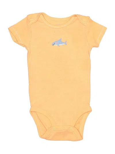 Pre-owned Carter's Babies' Short Sleeve Onesie In Orange