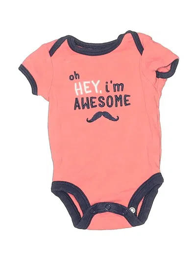 Pre-owned Carter's Babies' Short Sleeve Onesie In Orange
