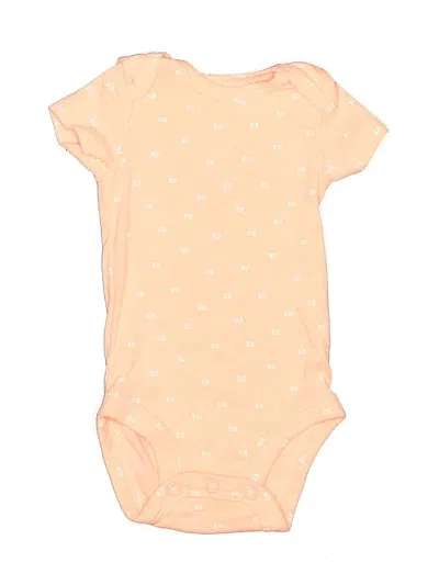 Pre-owned Carter's Babies' Short Sleeve Onesie In Orange