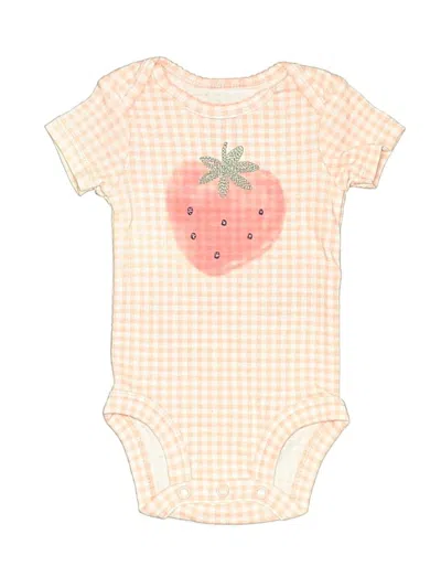 Pre-owned Carter's Babies' Short Sleeve Onesie In Orange
