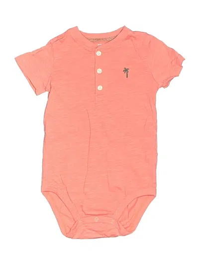 Pre-owned Carter's Kids' Short Sleeve Onesie In Orange