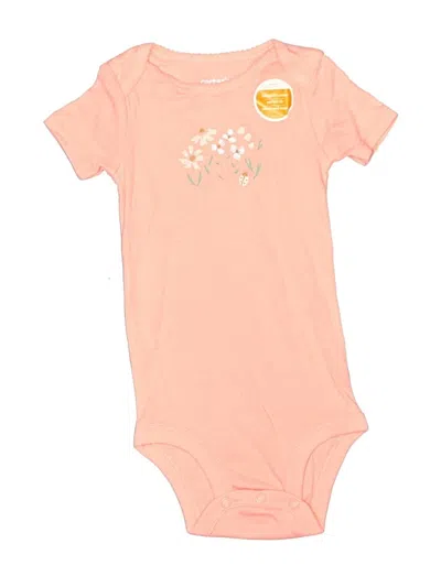 Pre-owned Carter's Babies' Short Sleeve Onesie In Orange