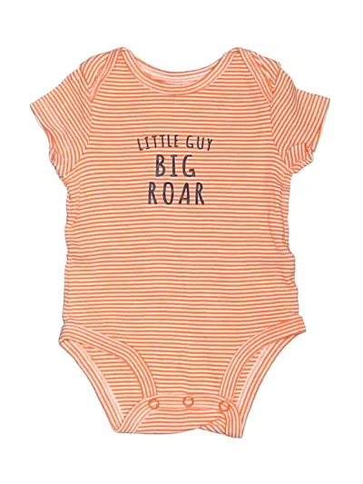Pre-owned Carter's Babies' Short Sleeve Onesie In Orange