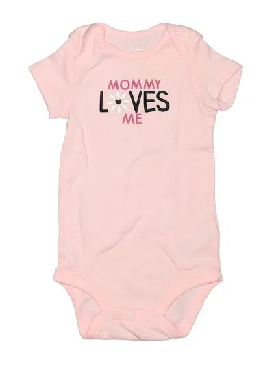 Pre-owned Carter's Babies' Short Sleeve Onesie In Pink