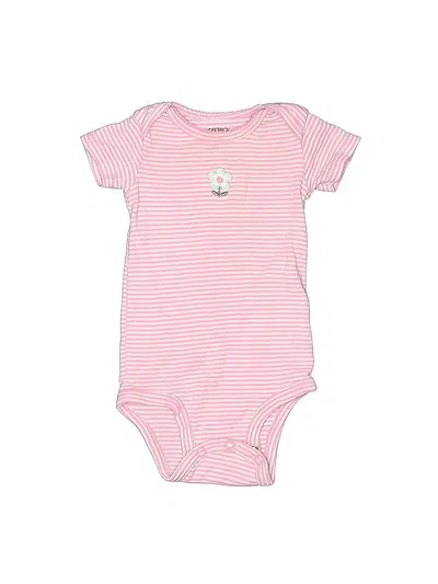 Pre-owned Carter's Babies' Short Sleeve Onesie In Pink