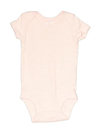 Pre-owned Carter's Babies' Short Sleeve Onesie In Pink