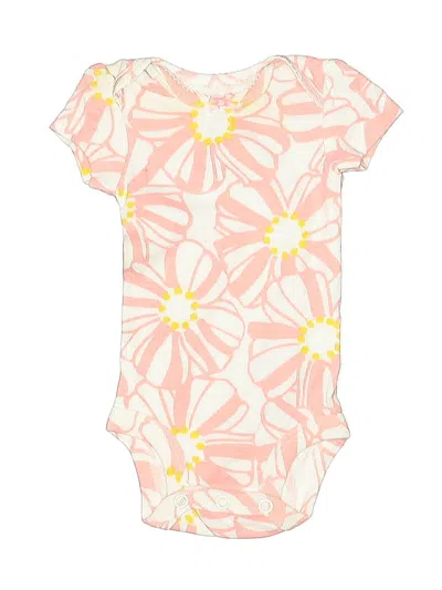 Pre-owned Carter's Babies' Short Sleeve Onesie In Pink