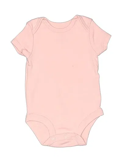 Pre-owned Carter's Babies' Short Sleeve Onesie In Pink