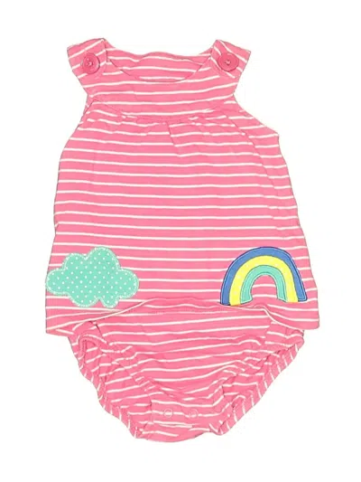 Pre-owned Carter's Babies' Short Sleeve Onesie In Pink