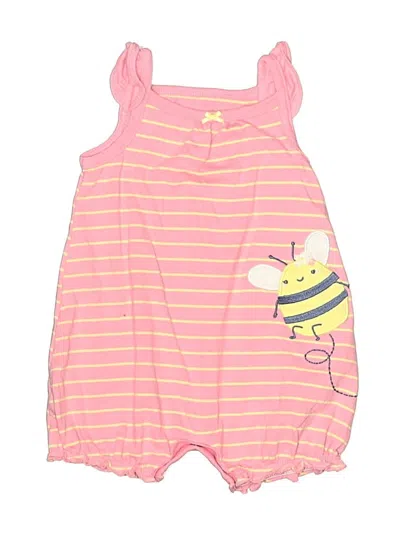 Pre-owned Carter's Babies' Short Sleeve Onesie In Pink