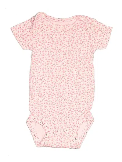 Pre-owned Carter's Babies' Short Sleeve Onesie In Pink