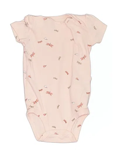 Pre-owned Carter's Babies' Short Sleeve Onesie In Pink