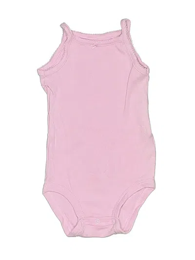 Pre-owned Carter's Babies' Short Sleeve Onesie In Pink