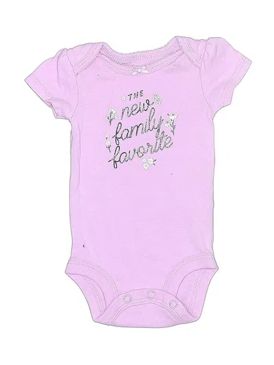 Pre-owned Carter's Babies' Short Sleeve Onesie In Purple