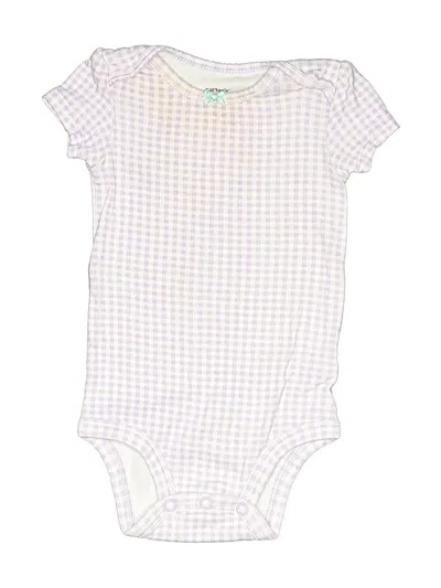Pre-owned Carter's Babies' Short Sleeve Onesie In Purple
