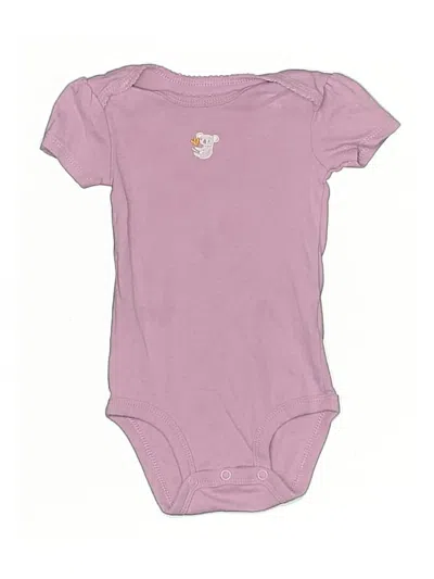 Pre-owned Carter's Babies' Short Sleeve Onesie In Purple