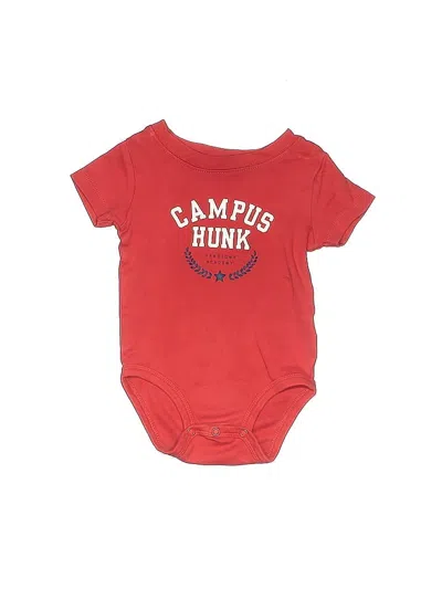 Pre-owned Carter's Babies' Short Sleeve Onesie In Red