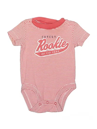 Pre-owned Carter's Babies' Short Sleeve Onesie In Red