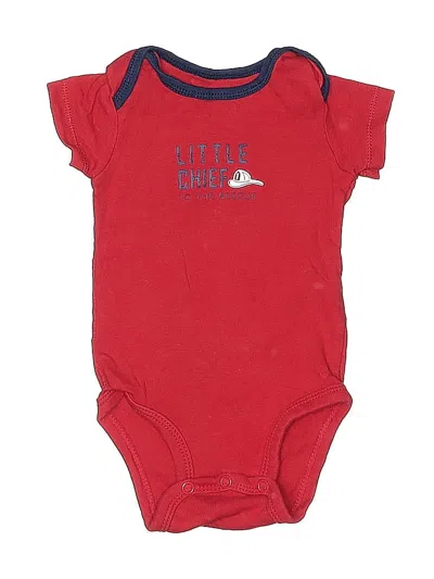 Pre-owned Carter's Babies' Short Sleeve Onesie In Red