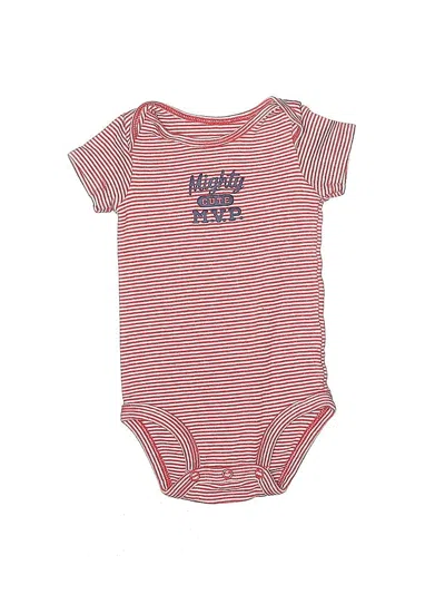 Pre-owned Carter's Babies' Short Sleeve Onesie In Red
