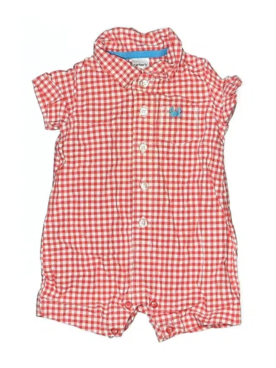 Pre-owned Carter's Babies' Short Sleeve Onesie In Red