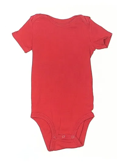 Pre-owned Carter's Babies' Short Sleeve Onesie In Red