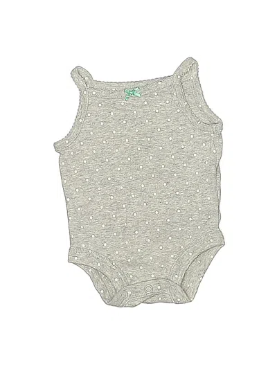 Pre-owned Carter's Babies' Short Sleeve Onesie In Silver