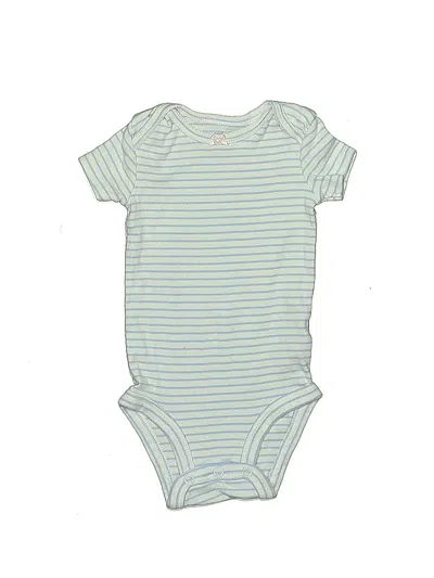 Pre-owned Carter's Babies' Short Sleeve Onesie In Teal