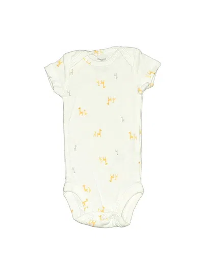 Pre-owned Carter's Babies' Short Sleeve Onesie In White