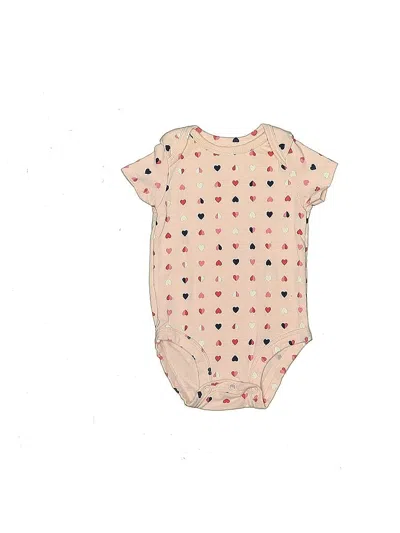 Pre-owned Carter's Babies' Short Sleeve Onesie In White